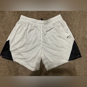 Nike Men's White Shorts with Black Panels G-17
